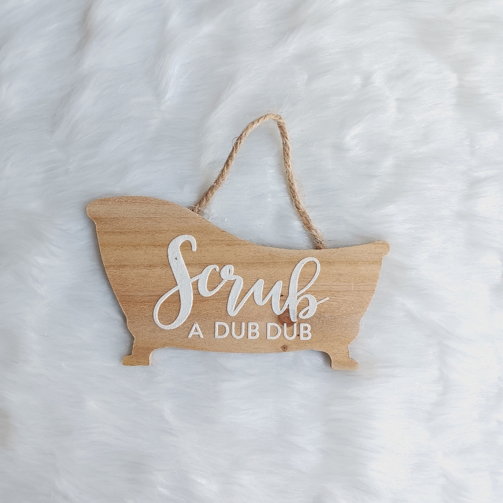 Scrub A Dub Dub Wooden Decor